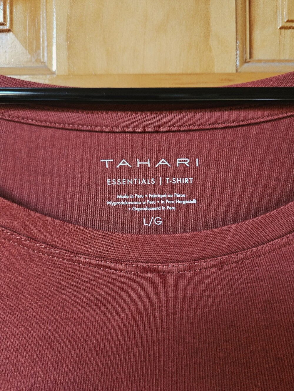 Tahari Short Sleeve Scoop Neck Tee - Picture 2 of 3